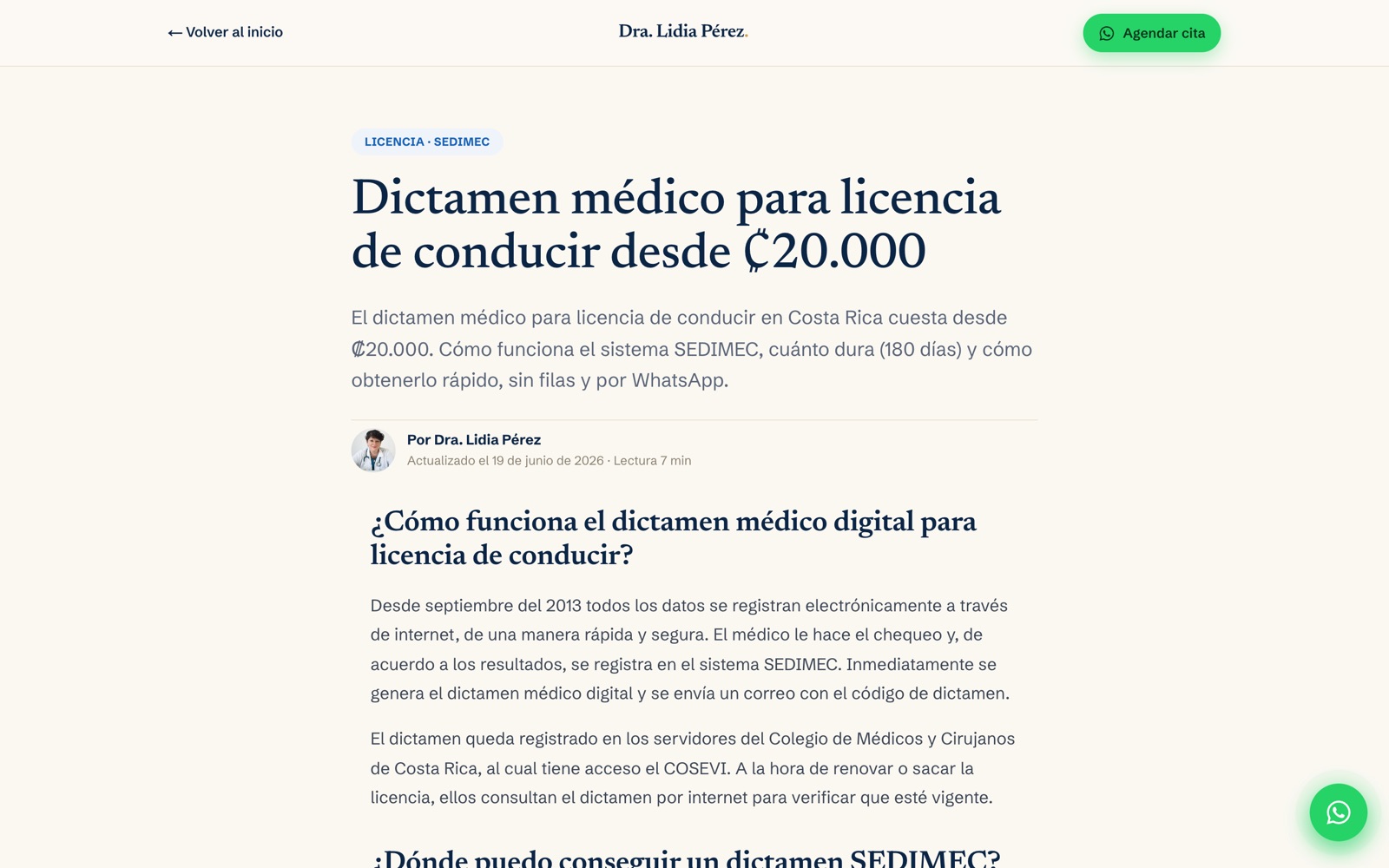 Article about the driver's-license medical certificate, desktop