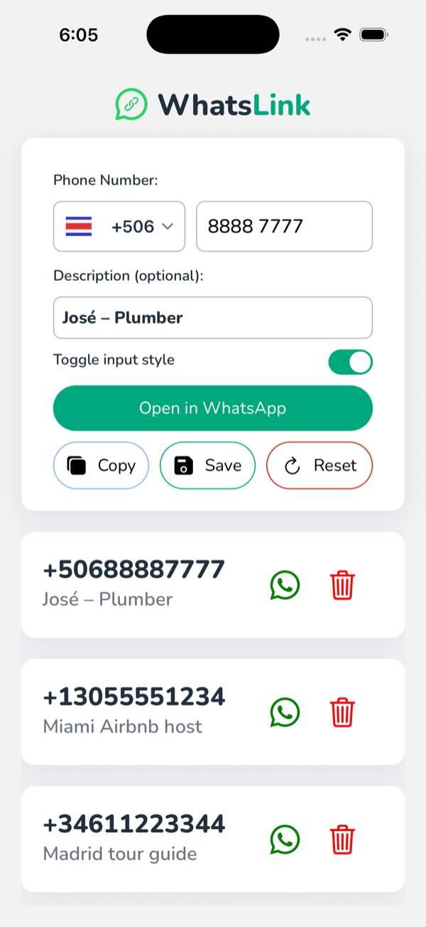 WhatsLink preview